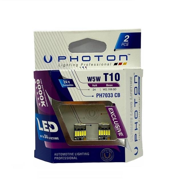 PHOTON 24V DİPSİZ AMPUL 15 LEDLİ T10 BEYAZ 6000K CANBUS (2 AD)