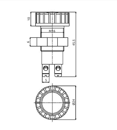 GÖZ LAMBASI KIRMIZI (12V 53 AMPULLÜ 2W) (16 MM) (UZUN TİP)