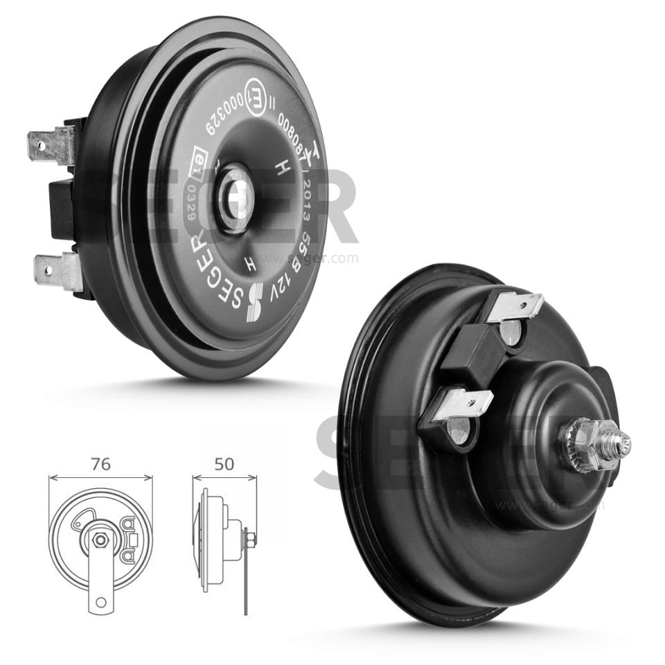 SEGER 12V DİDİT KORNA 320 HZ KALIN SES (FİŞLİ)