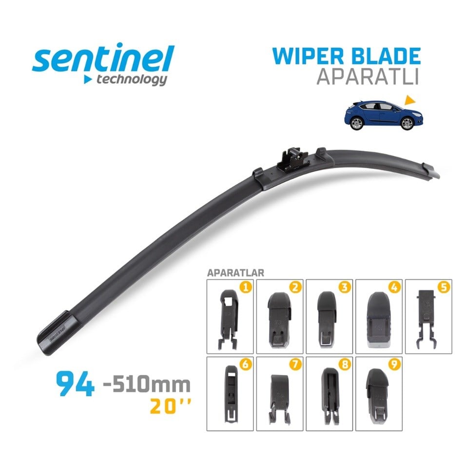 SİLECEK SÜPÜRGESİ 510 MM AEROTWIN (9 APARATLI)