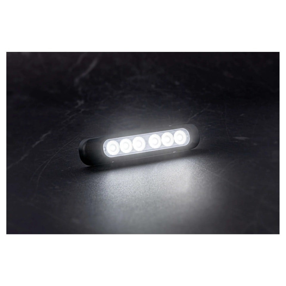 FRISTOM 12V-24V POZİSYON LAMBASI 6 LEDLİ (FONKSİYONLU) (BEYAZ) (132*28 MM) E9