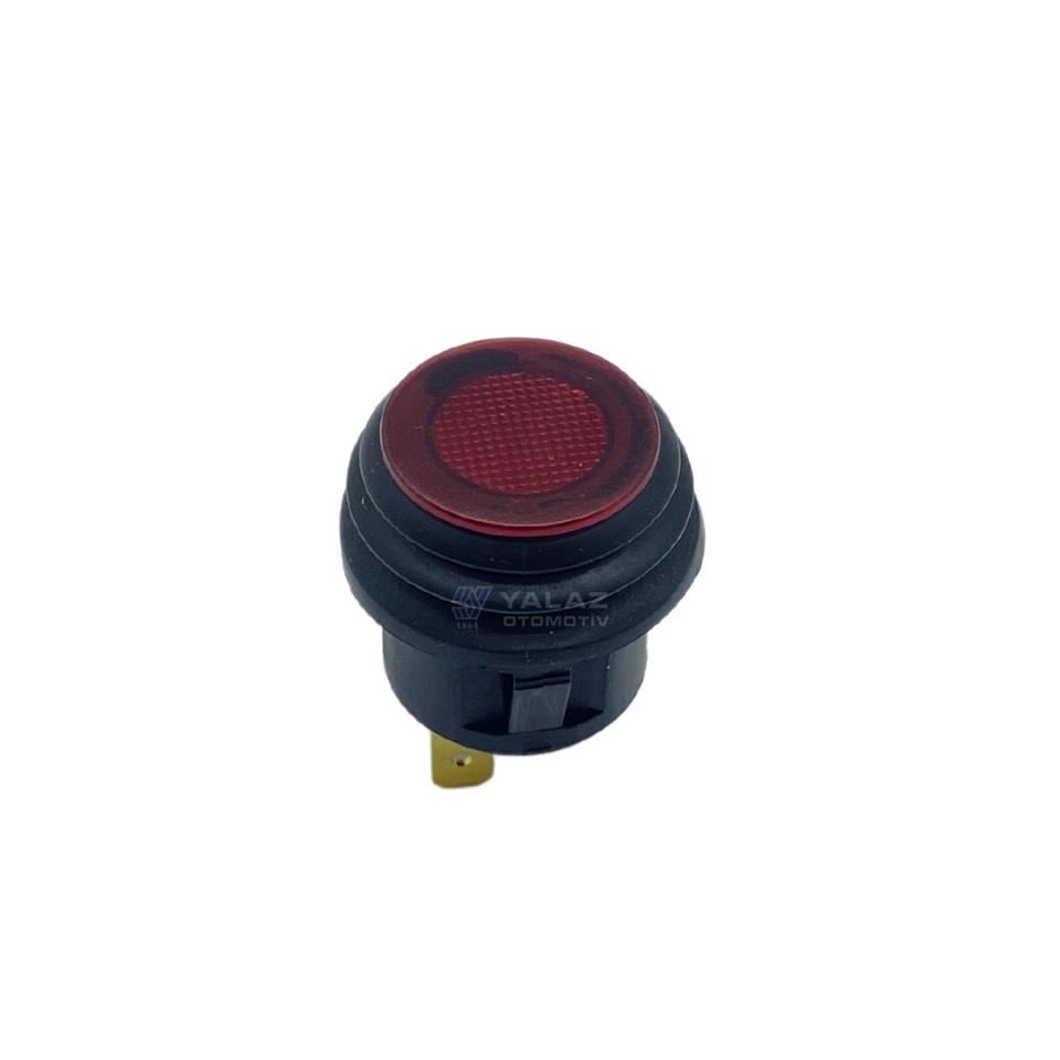 12V BUTON PLS (KALICI) (ON-OFF) (3 FİŞLİ) (20 MM) (KÖRÜKLÜ) KIRMIZI