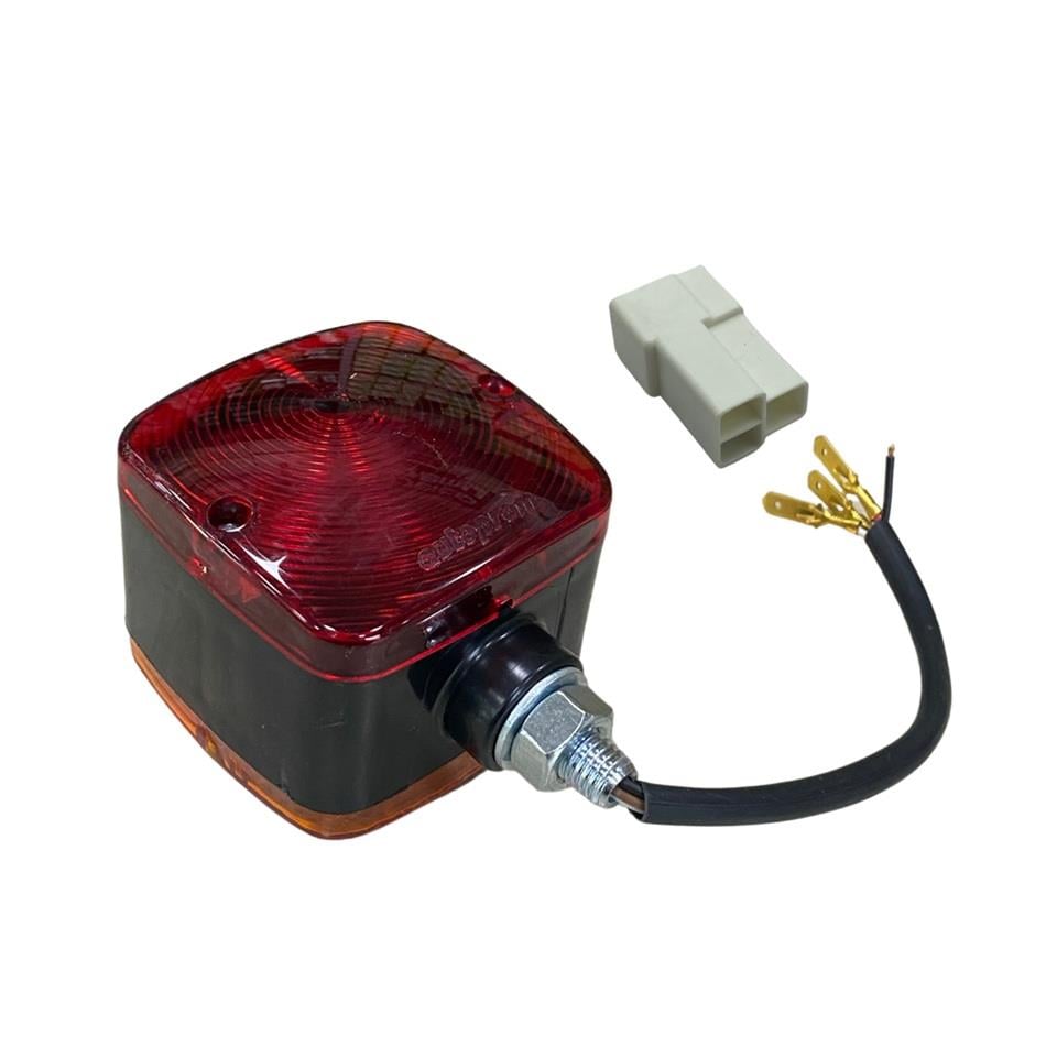 PARK-SİNYAL LAMBASI SARI-KIRMIZI (ÇİFT TARAFLI) (80*80 MM) KOMATSU FORKLİFT ****