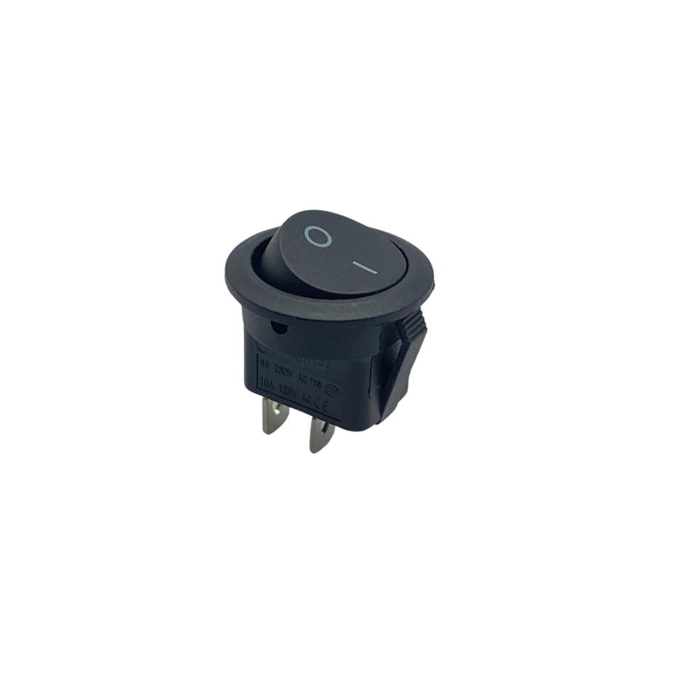 TUŞLU ANAHTAR YUVARLAK (20 MM) (2 FİŞ) (ON-OFF) 