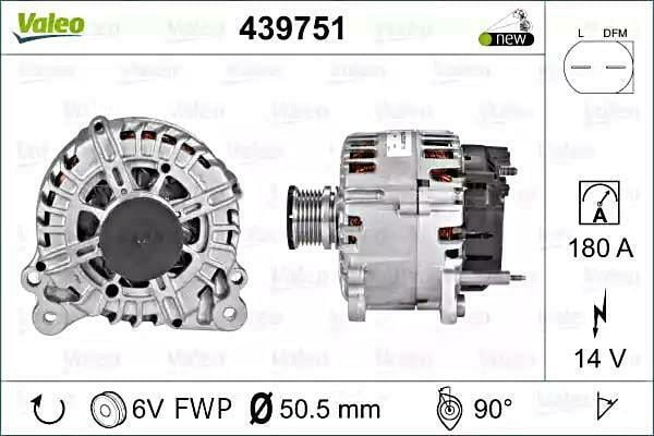VALEO 12V ALTERNATÖR DİNAMO 180 A (L-DFM) AUDI-SEAT-SKODA-VW 