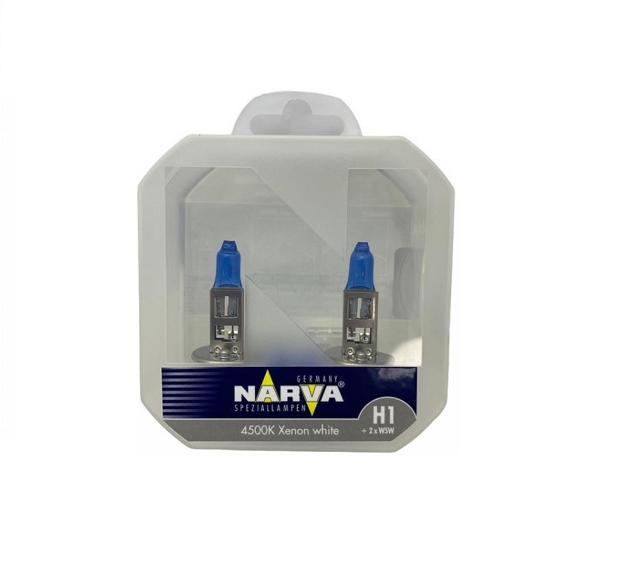 NARVA 12V H1 AMPUL 55W CRYSTAL VISION 4300K + (T10 DİPSİZ AMPUL) (2 AD)
