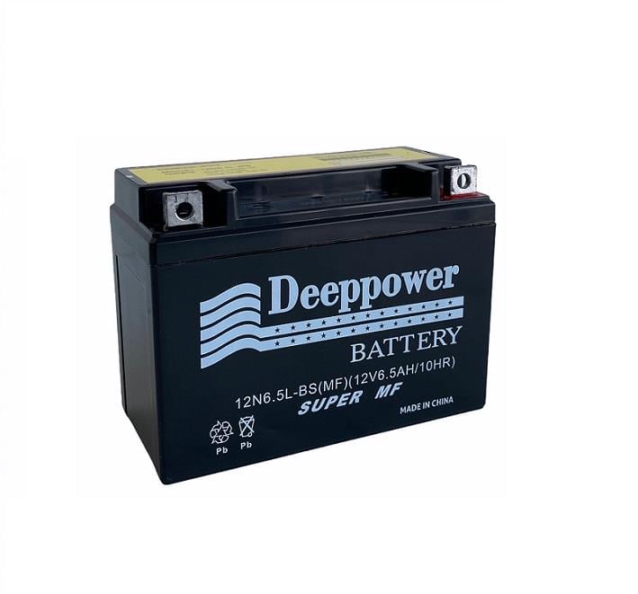 DEEPPOWER 12V 6.5 AH MOTOSİKLET AKÜSÜ (139*73*100) (12N6.5L-BS) (SMF) (2,05 KG) (CARBON)