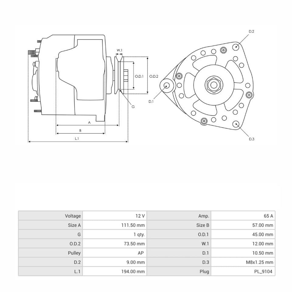 12V ALTERNATÖR DİNAMO BOSCH TİPİ 90 A (L) AUDI-SEAT-SKODA-VW