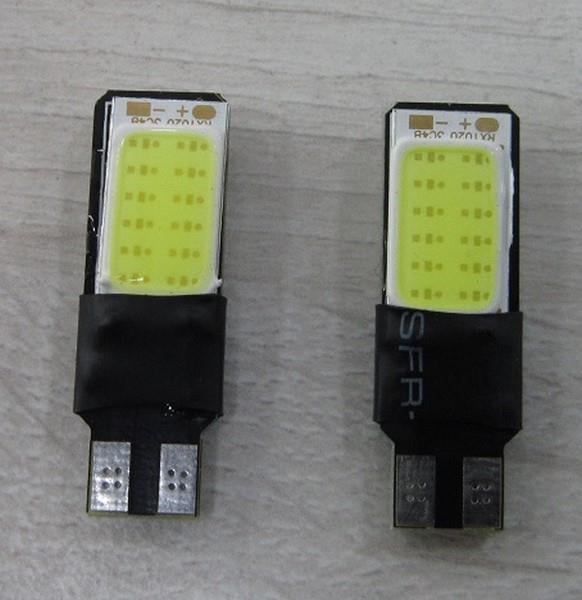 12V DİPSİZ AMPUL COB LED T10 BEYAZ (2 AD)