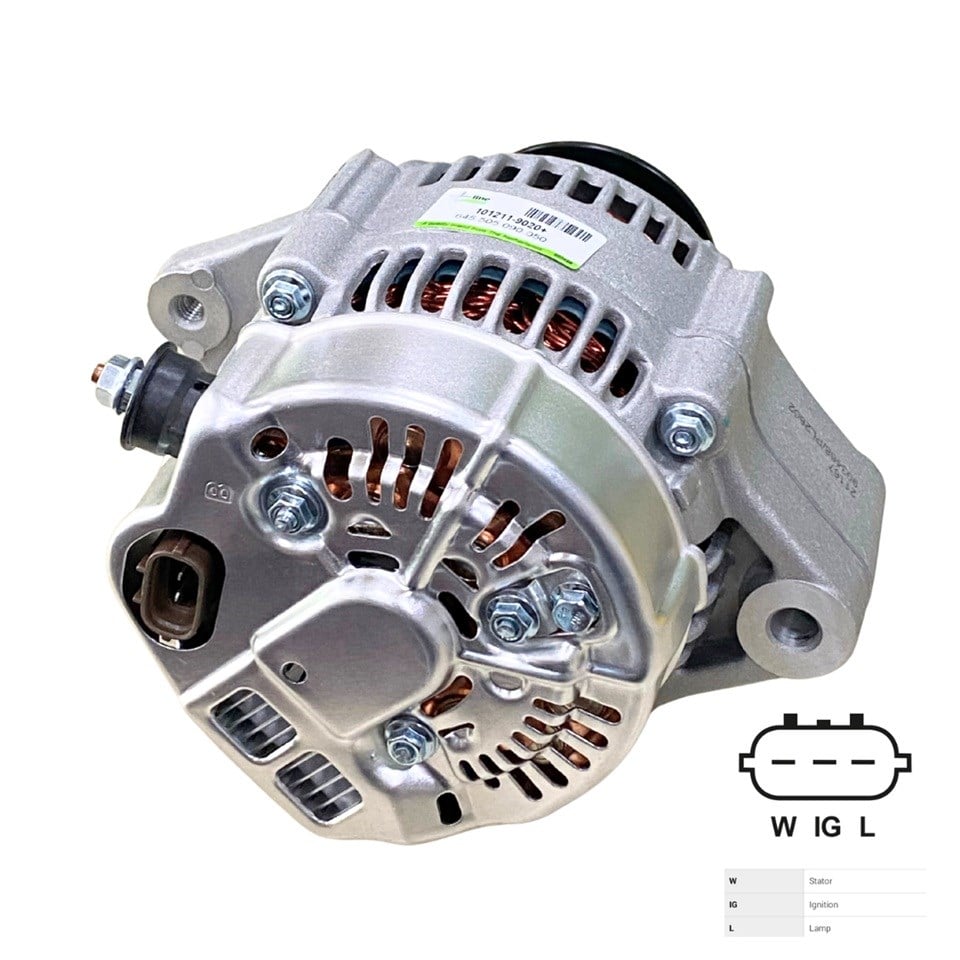 12V ALTERNATÖR DİNAMO 90 A (OVAL SOKET 3 FİŞ) (W-IG-L) CATERPILLAR-BEKO LOADER-JCB-KOMATSU