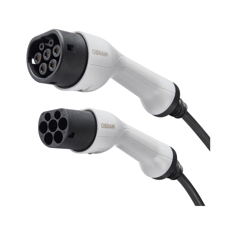 OSRAM 480V AC ELEKTRİKLİ ARAÇ ŞARJ KABLOSU TİP2 (3 FAZLI) (32 A) (22000W) (5 MT)