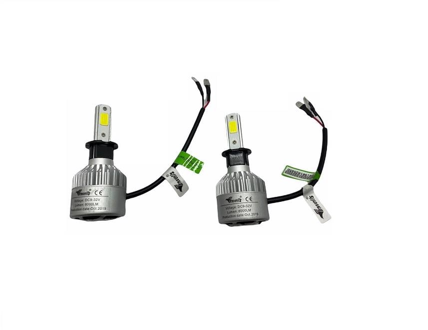 INWELLS 9V-32V H3 COB LED XENON FAR AMPUL SETİ 6000K 9000 LÜMEN