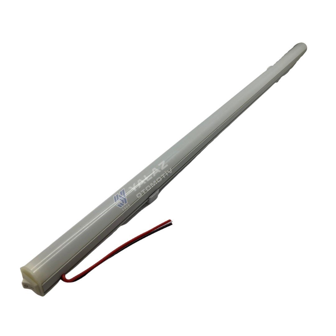 24V FLORESAN TAVAN LAMBASI LEDLİ BEYAZ ANAHTARLI (BUZLU CAM) (50 CM)