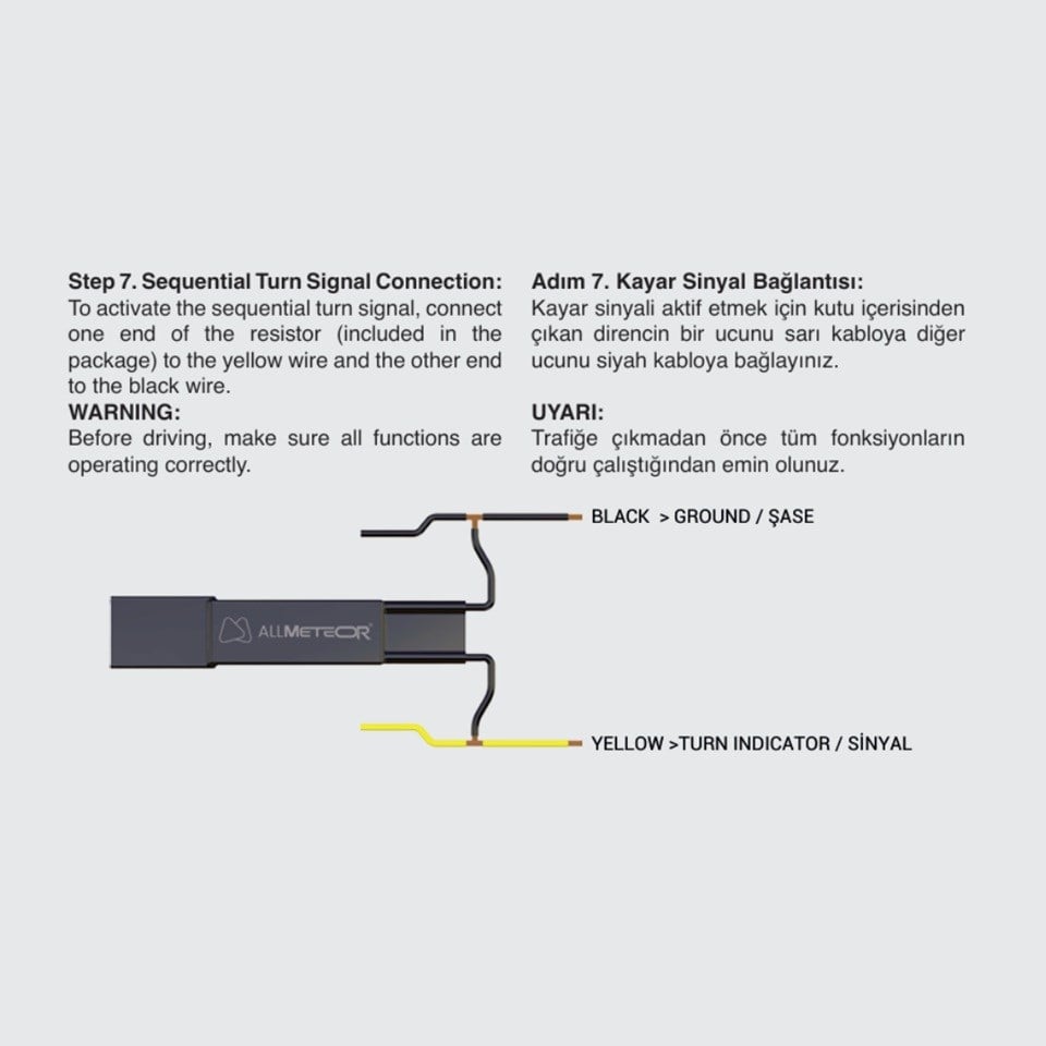 ALLMETEOR 1001-SB 24V STOP LAMBASI (METAL GÖVDE ÇELİK KORUMALI) (396.6*139 MM)