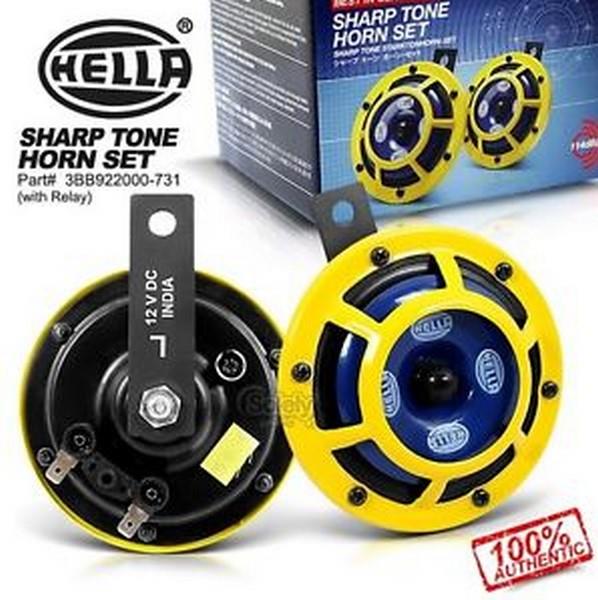 HELLA 12V DİDİT KORNA 350/415 HZ SHARP TONE TAKIM (SARI-LACIVERT)