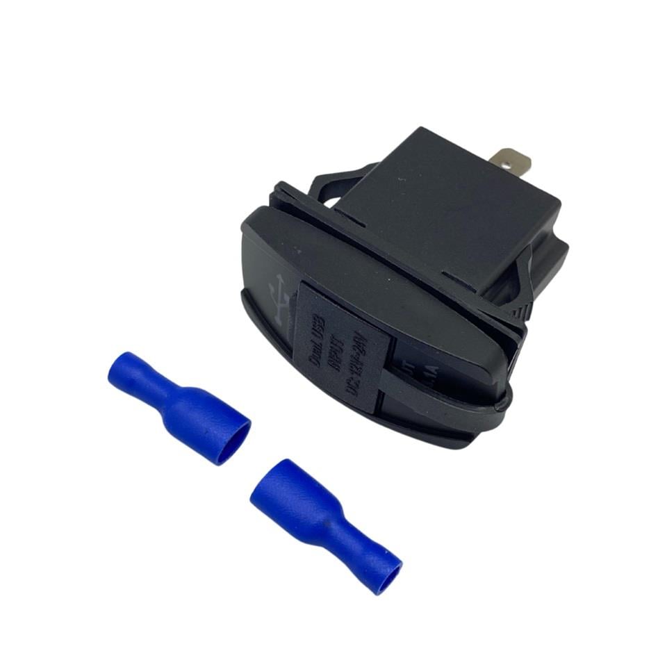 12V-24V TELEFON ŞARJ CİHAZI (USB) (3.1A) (ANAHTAR TİPİ) (KIRMIZI IŞIK)