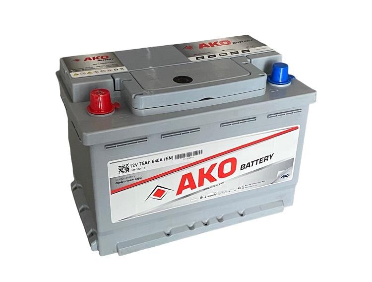 AKO 12V 75 AH AKÜ 640 A (EN) (278*175*175) (TERS)
