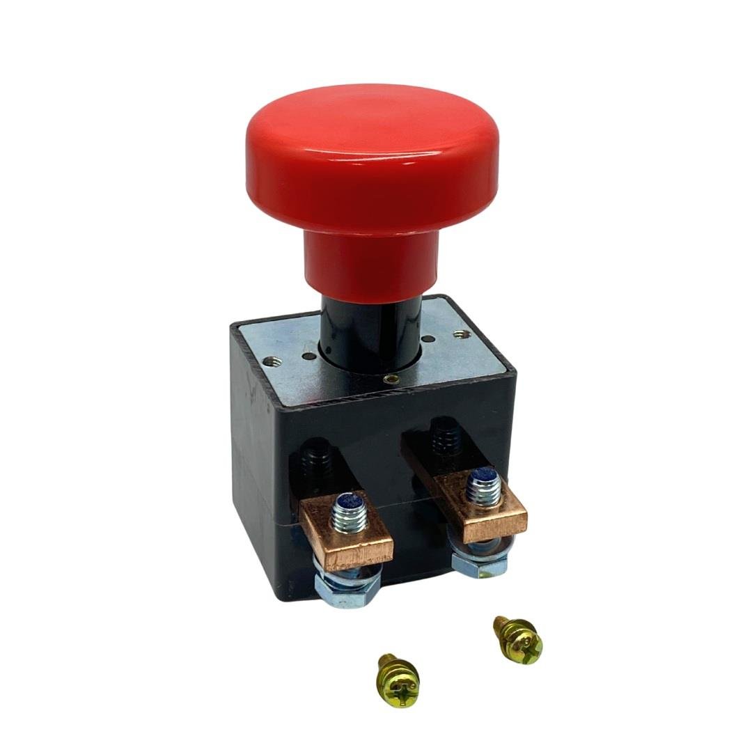 12V-48V ELEKTRİKLİ ACİL STOP BUTONU 250 A İTMELİ-ÇEKMELİ  (DEVRE KESİCİ)