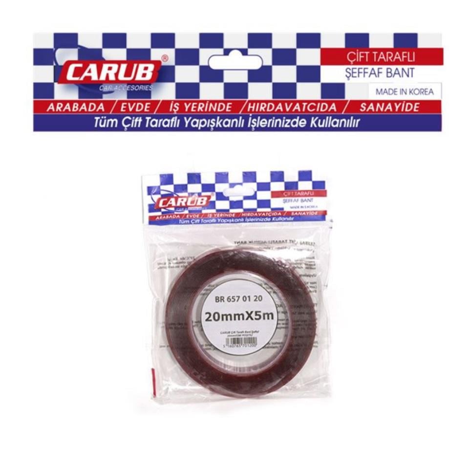 ÇİFT TARAFLI BANT 20 MM X 5 MT ŞEFFAF (SİLİKONLU)