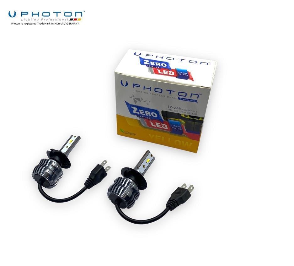 PHOTON 12V-24V H7 CSP LED XENON FAR AMPUL SETİ 2000K 8000 LÜMEN FANSIZ (ALTIN SARI) 