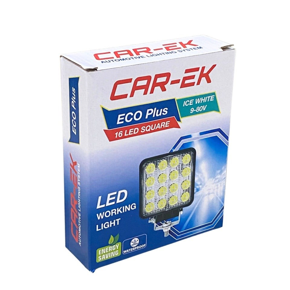 9V-80V ÇALIŞMA LAMBASI KARE (16 X 3W POWER LEDLİ) (106*106 MM)