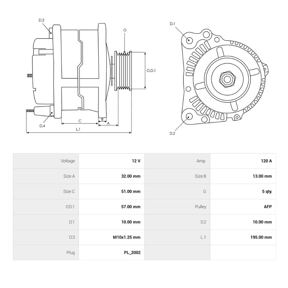 VALEO 12V ALTERNATÖR DİNAMO 120 A HYUNDAI ACCENT/ELANTRA/GETZ/I20-KIA/CARENS/CEED/CERATO CRDI OEM