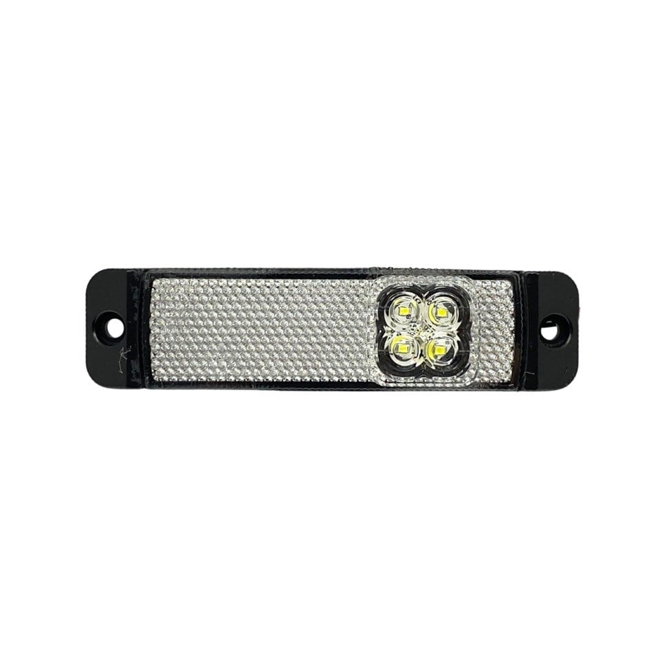 12V-24V YAN İKAZ LAMBASI (SİDE ÖARKER) LEDLİ BEYAZ KRONE TİP DORSE (130*32 MM)