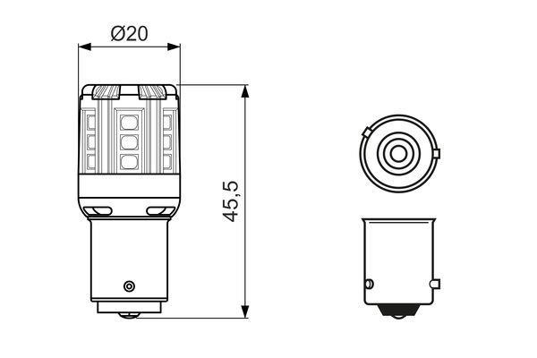 BOSCH 12V 93 LED AMPUL SARI (2 AD)