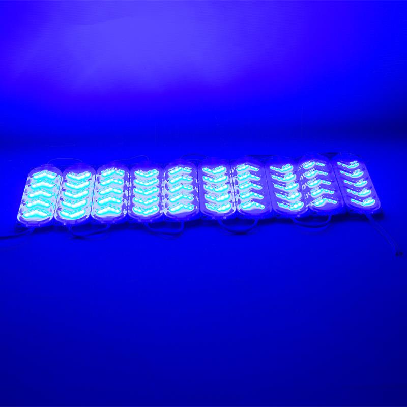 12V ÇAKAR LAMBA LEDLİ (OK İŞARETLİ) (MAVİ) KABLOLU (142*37 MM)