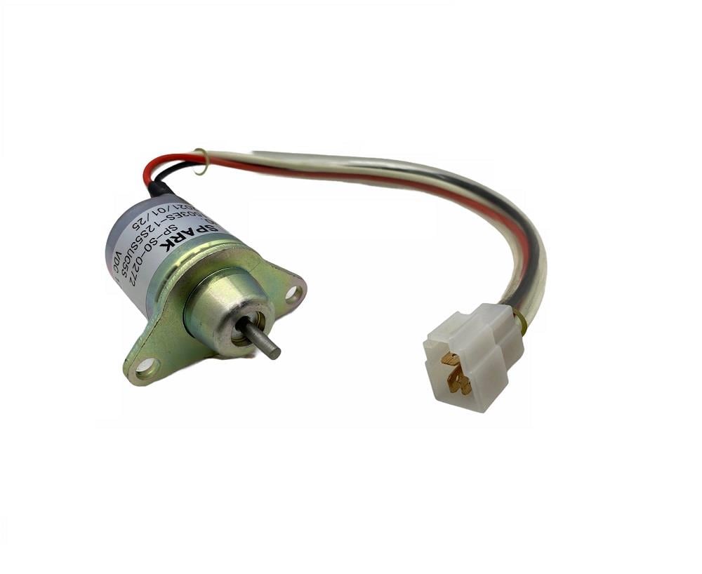 12V STOP SELENOİDİ KAYIK KULAKLI (KÜÇÜK TİP) (DÜZ MİL 12 MM) YANMAR