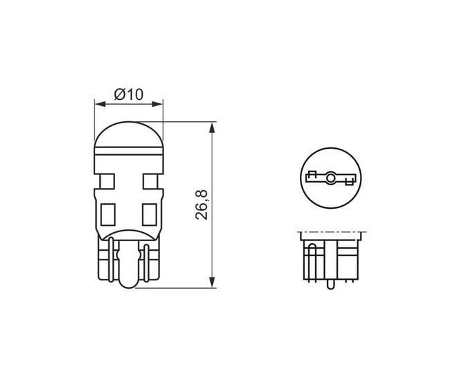 BOSCH 12V DİPSİZ T10 LED AMPUL 6000K (2 AD)