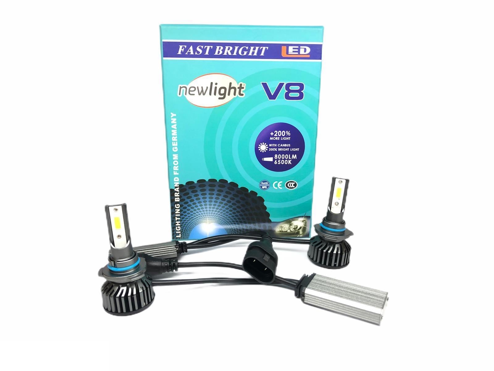 NEWLIGHT 8V-32V HB4 9006 DOB LED XENON FAR AMPUL SETİ 6500K 8000 LÜMEN