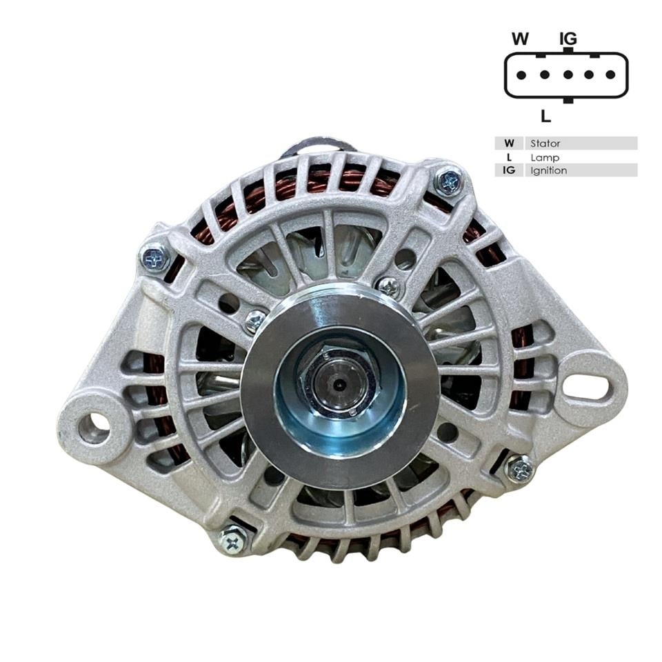 24V ALTERNATÖR DİNAMO MITSUBISHI TİPİ 130 A (5 FİŞ SOKETLİ) (W-L-IG . .) FORD CARGO