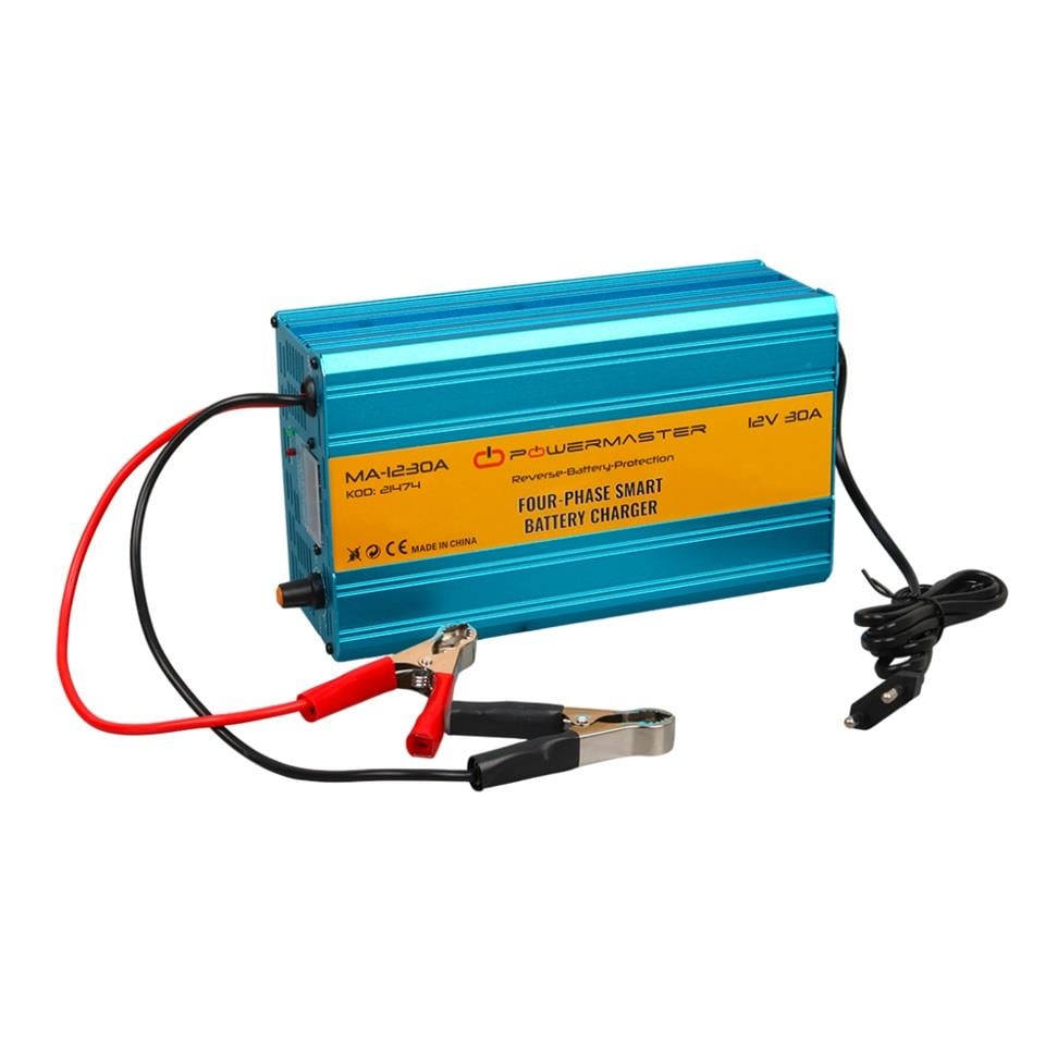 PM-1220 12V ŞARJ REDRESÖRÜ (AKILLI AKÜ ŞARJ CİHAZI) OTOMATİK 30 A