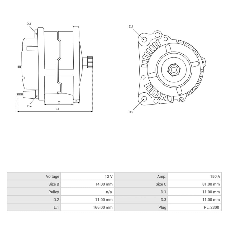 BOSCH 12V ALTERNATÖR DİNAMO 150 A (L-DFM) CITROEN-FIAT-IVECO-MITSUBISHI-PEUGEOT-TEMSA