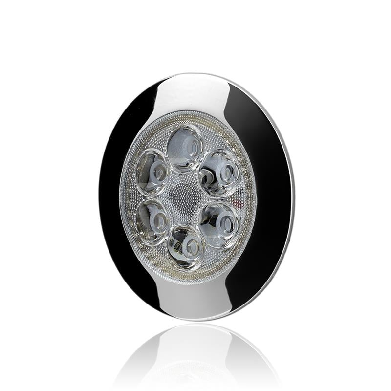 SANEL 12V-24V SPOT TAVAN LAMBA 6 LEDLİ 6500K BEYAZ (SU GEÇİRMEZ) (90 MM) (BUTONSUZ)