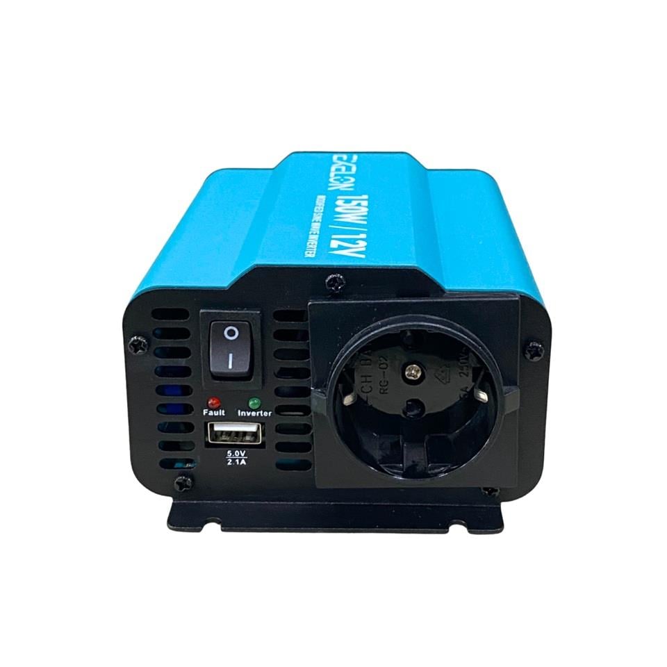 EXELON 12V DC > 220V AC İNVERTER 600W (MODİFİYE SİNÜS) (USB ÇIKIŞLI-MAŞALI)