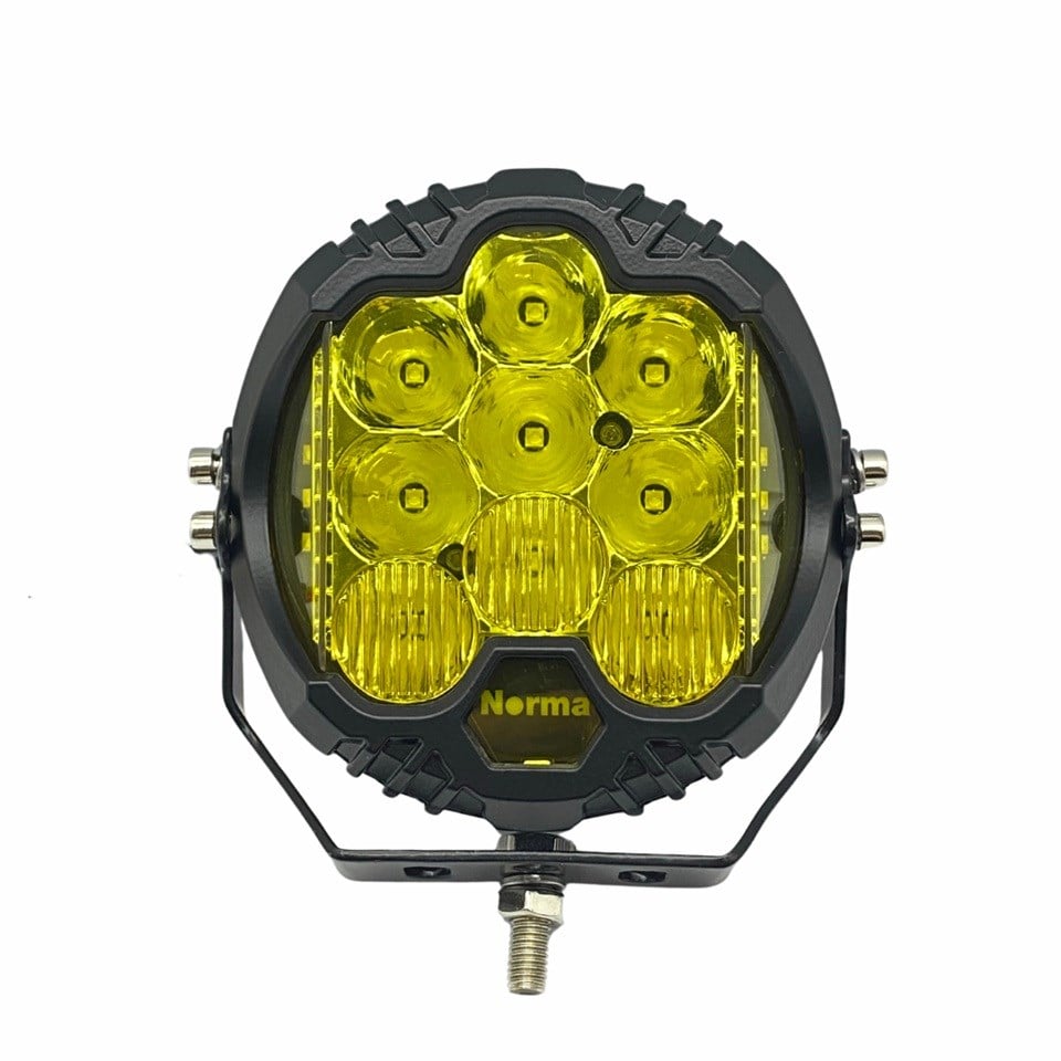 9V-32V LED LAMBA OFF-ROAD (9 LEDLİ) SARI (YUVARLAK) (163*167 MM)