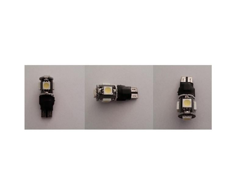 12V DİPSİZ AMPUL BEYAZ (4+1 LEDLİ) T10 ÇAKARLI 6500K (FONKSİYONLU) (2 AD)