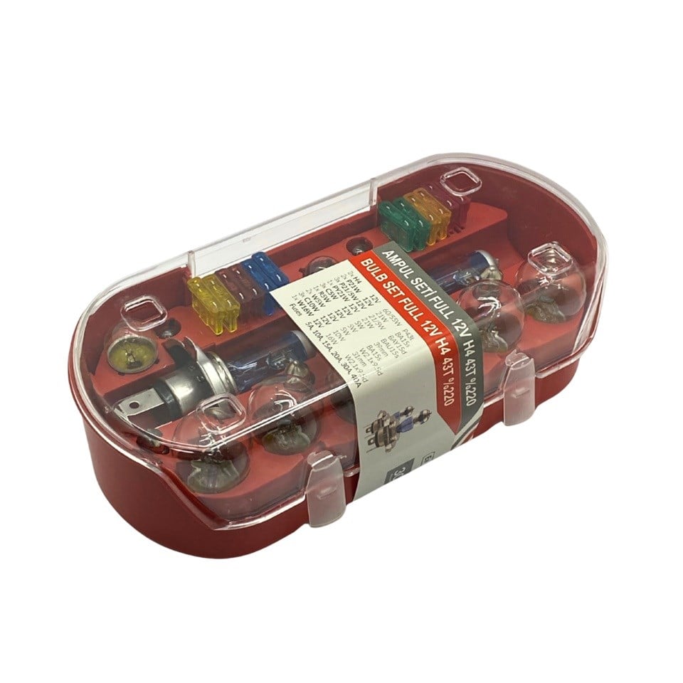 12V H4 AMPUL-SİGORTA SETİ (ACİL SET) (+%220 FAZLA IŞIK) (30 PARÇA)