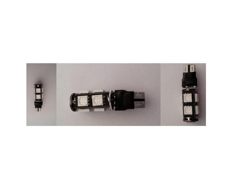 12V DİPSİZ AMPUL T10 8+1 LEDLİ ÇAKARLI MAVİ (FONKSİYONLU) (2 AD)