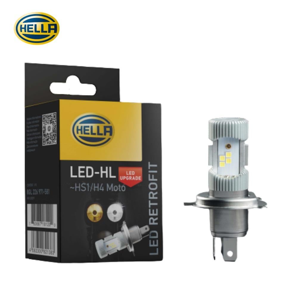 HELLA 12V H4 CSP LED XENON FAR AMPULÜ 6500K P43T HS1 MOTOSİKLET