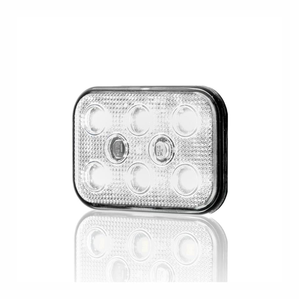 SANEL 10V-30V İKAZ LAMBASI ÇAKARLI 6-LEDLİ YAPIŞKANLI 3M BANTLI SU GEÇİRMEZ BEYAZ (60*40 MM)