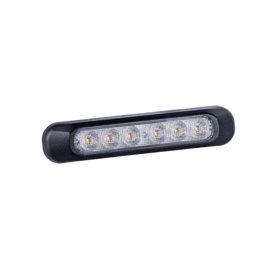 FRISTOM 12V-24V POZİSYON LAMBASI 6 LEDLİ (FONKSİYONLU) (SARI) (132*28 MM) E9