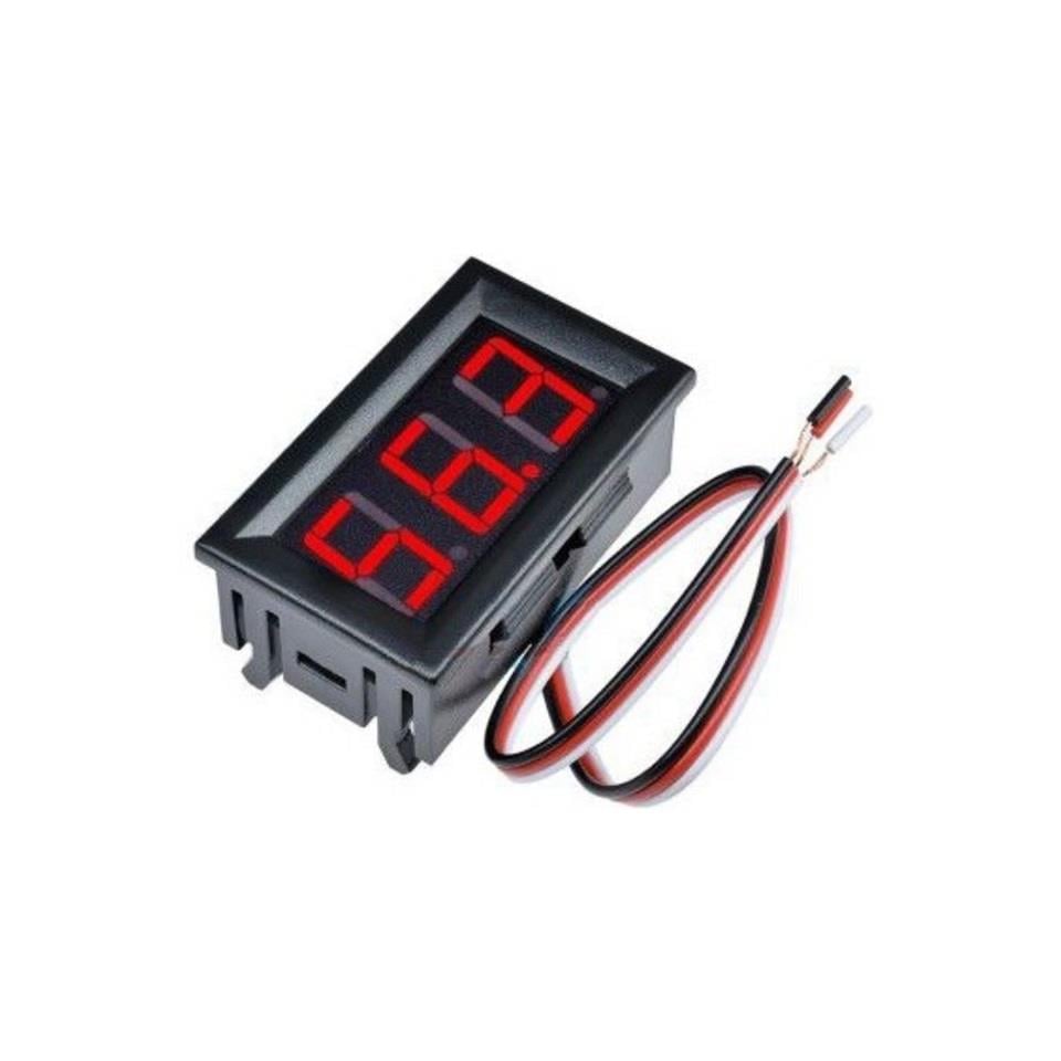 0V-100V DİJİTAL MİNİ VOLTMETRE ÇERÇEVELİ (KIRMIZI)
