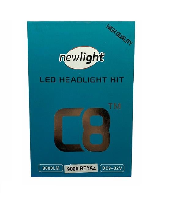 NEWLIGHT 9-32V HB4 9006 COB LED XENON FAR AMPUL SETİ 6000K 8000 LÜMEN