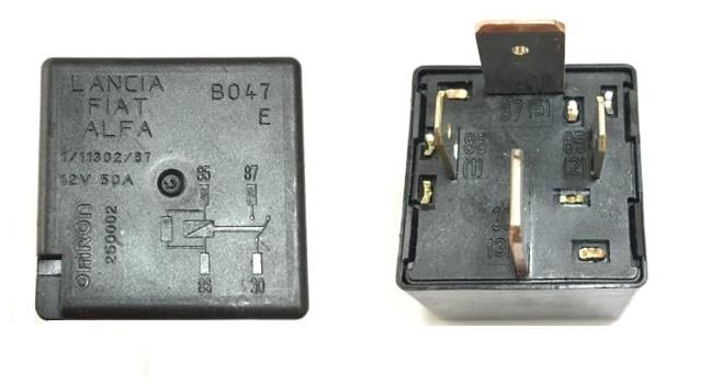 OMRON 12V RÖLE 4 UÇLU 50 A (70 A TİPİ) (2 UÇ KÜÇÜK / 2 UÇ BÜYÜK) ORJ. (6.3 MM / 9.5 MM)