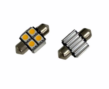 PREMIUM 12V SOFİT AMPUL 4 LEDLİ SARI (31 MM) (2 AD)