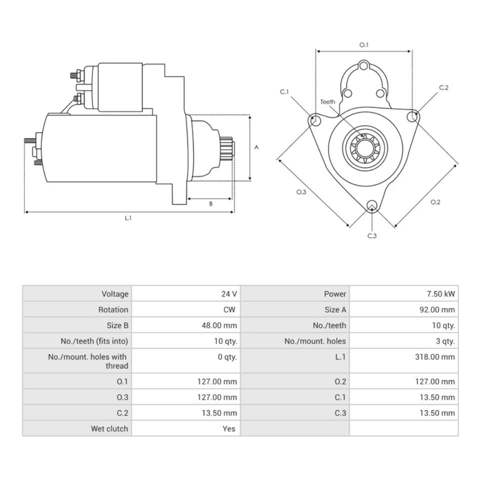 24V MARŞ MOTORU NIPPON DENSO TİPİ 10 DİŞ 7.5 KW HYUNDAI-KAWASAKI-SAMSUNG