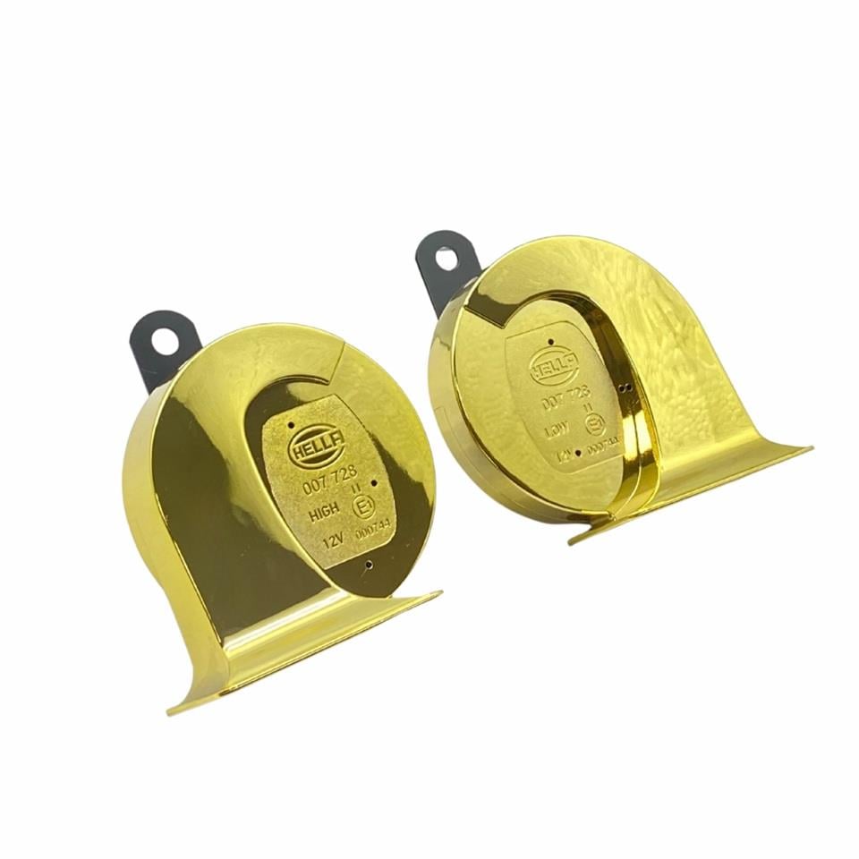 HELLA 12V DADAT KORNA 60W 112 dB 410/510 HZ (2 FİŞLİ) (ALTIN RENGİ) TAKIM TE30